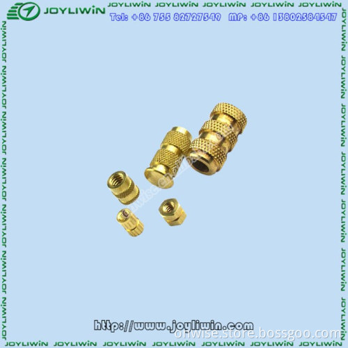 CNC Precision RoHS plated gold silver Brass Diamond Kurnling Screw Nuts for Electronic Components